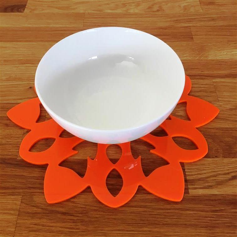 Snowflake Shaped Placemat Set - Orange
