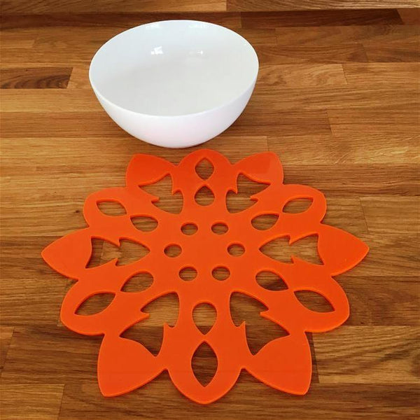 Snowflake Shaped Placemat Set - Orange