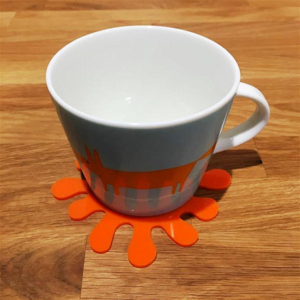 Splash Shaped Coaster Set - Orange