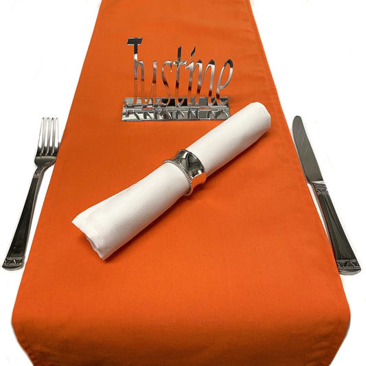 Orange Soft Cotton Linen Feel Table Runners