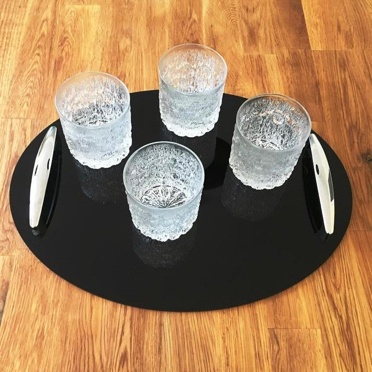 Oval Serving Tray with Handles