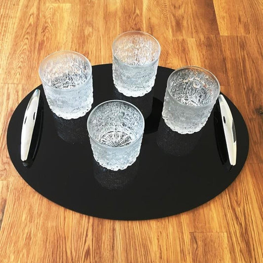 Oval Serving Tray with Handles