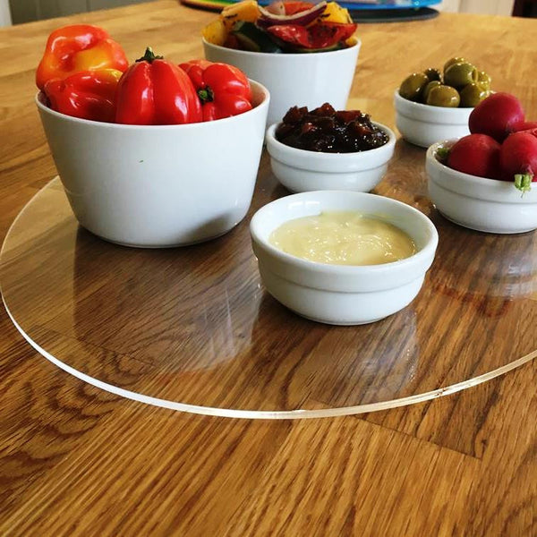 Oval Serving Mat/Table Protector - Clear