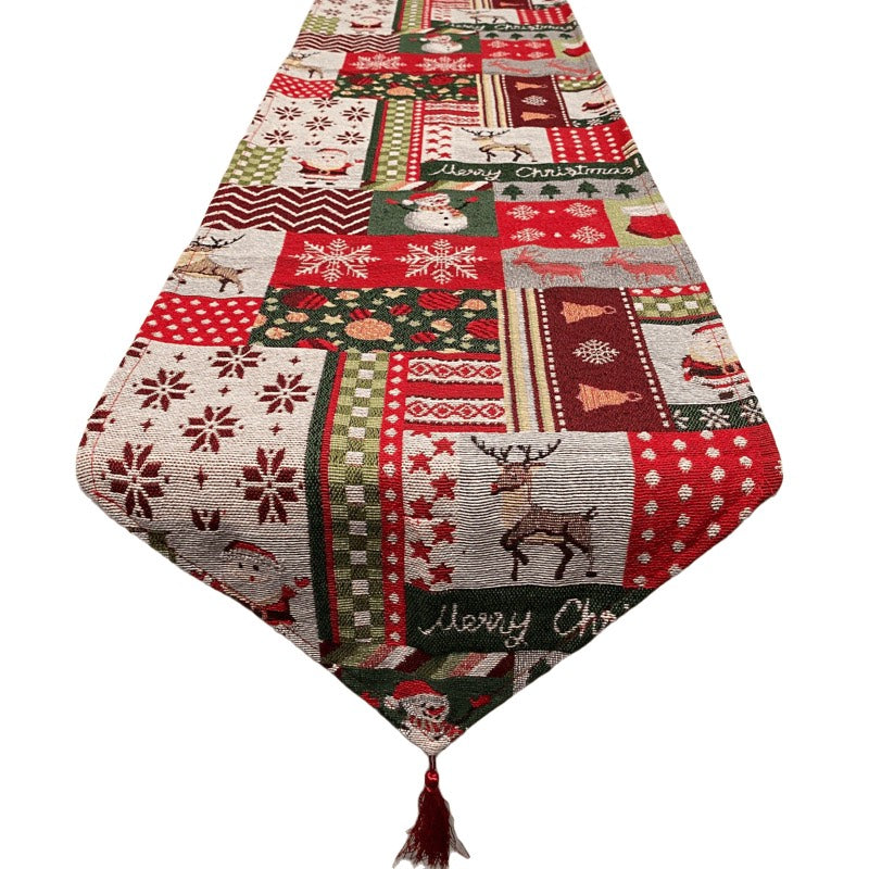 Patchwork Style Christmas Table Runner