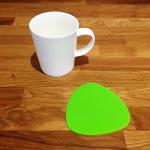 Pebble Shaped Coaster Set - Lime Green
