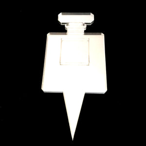 Perfume Bottle (etched) Square Shaped Cake Toppers