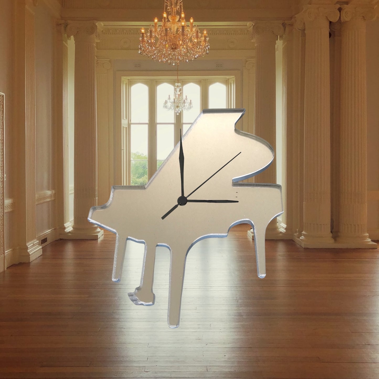 Grand Piano Shaped Clocks - Many Colour Choices