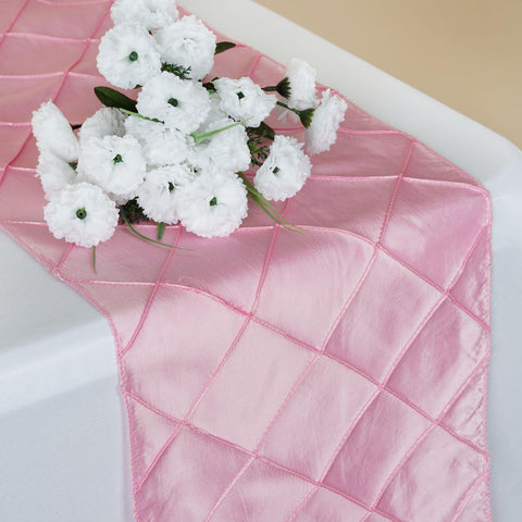 Pink Pintuck Table Runners