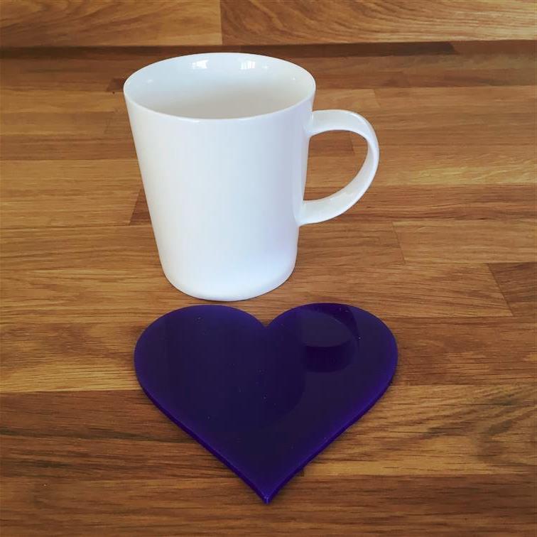 Heart Shaped Coaster Set - Purple