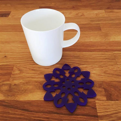 Snowflake Shaped Coaster Set - Purple