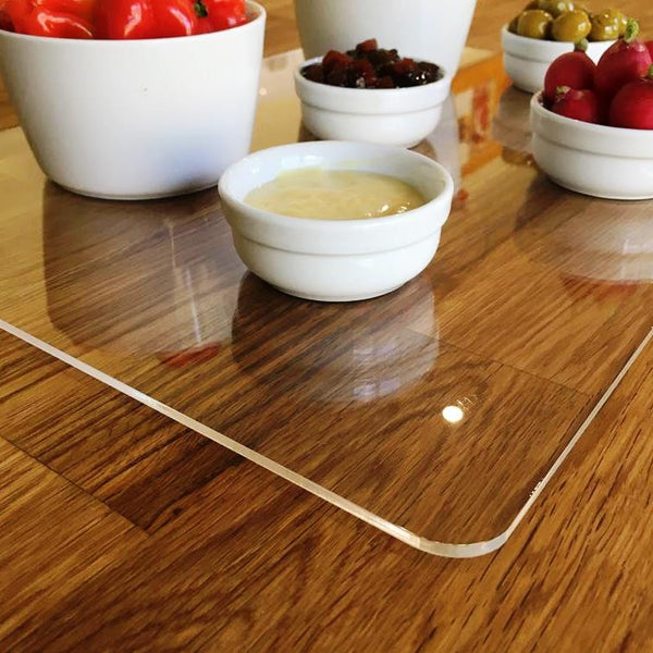 Oval Serving Mat/Table Protector - Graphite Grey Matt