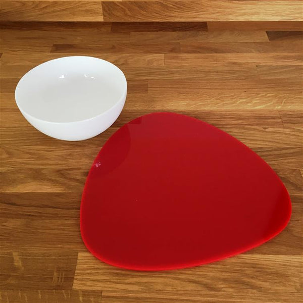 Pebble Shaped Placemat Set - Red