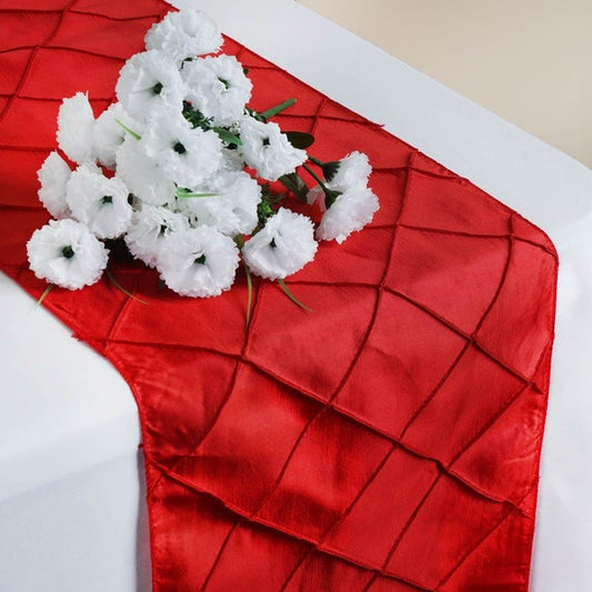 Red Pintuck Table Runners