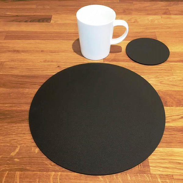 Round Placemat and Coaster Set - Mocha Brown