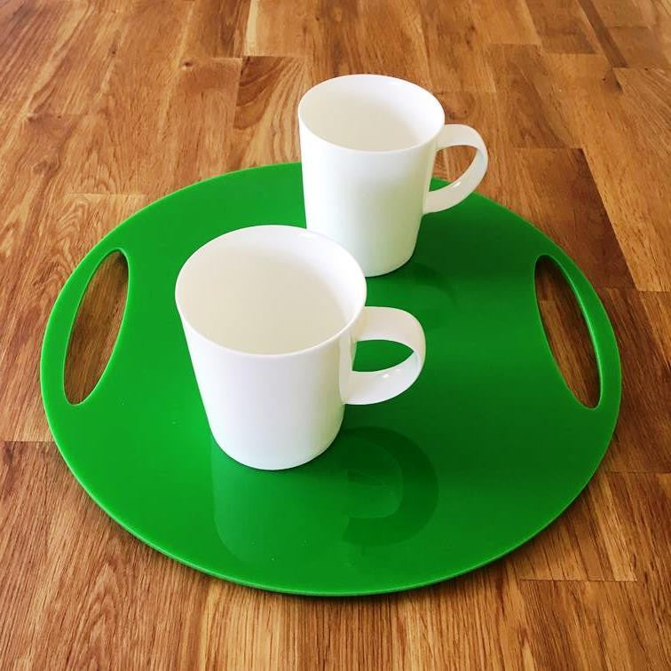 Round Flat Serving Tray - Bright Green