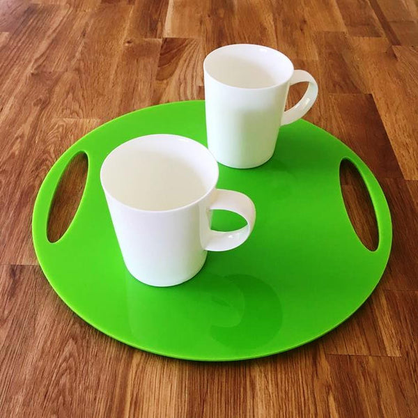 Round Flat Serving Tray - Lime Green