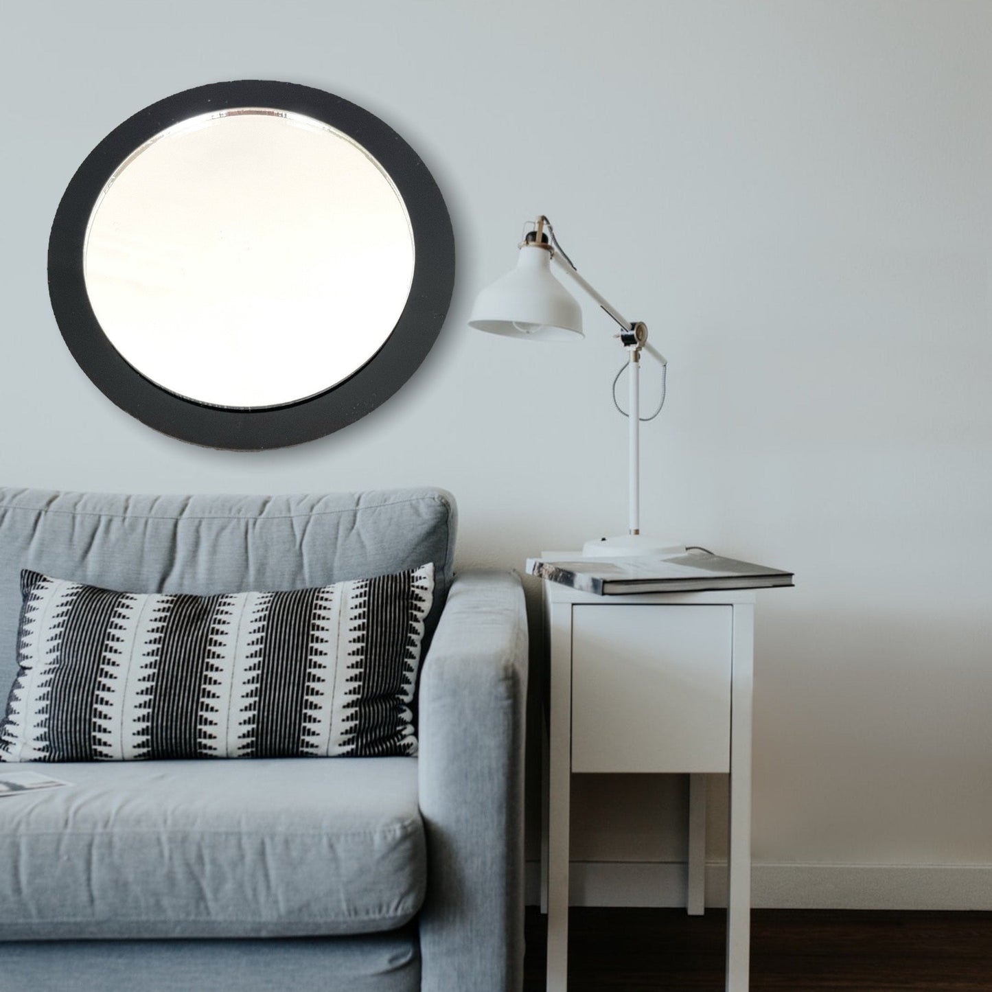 Round Mirror Acrylic Frame