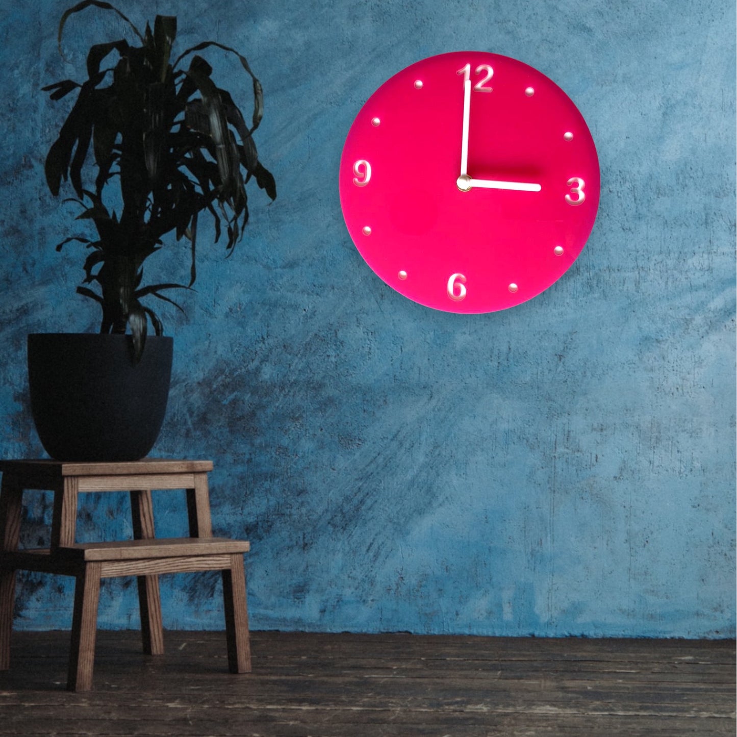 Round Shaped Two Colour Clocks - Many Colour Choices