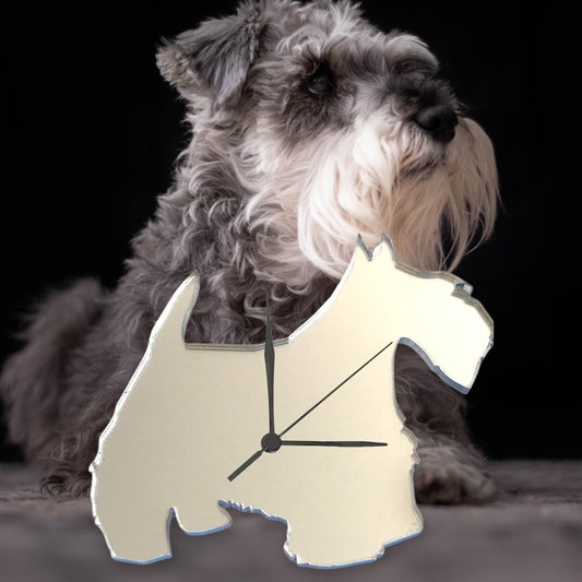 Scottie Dog Shaped Clocks - Many Colour Choices