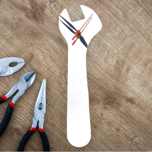 Spanner Shaped Clocks - Many Colour Choices