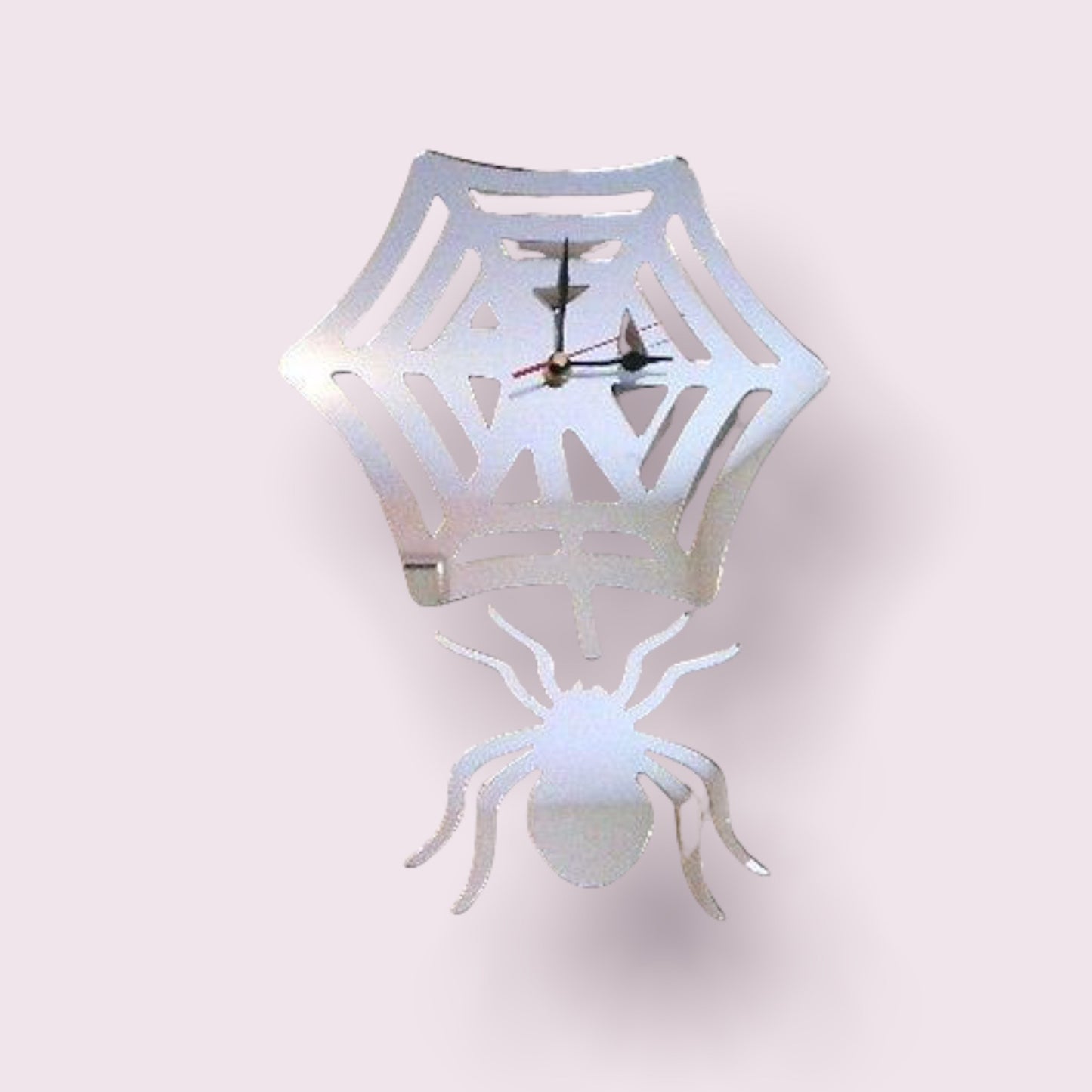 Spider & Web Shaped Clocks - Many Colour Choices