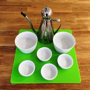 Square Serving Mat/Table Protector - Lime Green Gloss