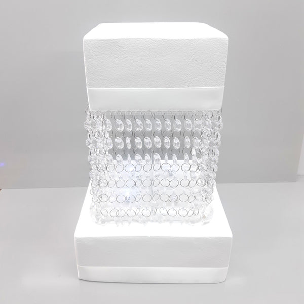Acrylic Cake Separator Stand For Use With Crystal Beads (Crystals Not Included) - Square