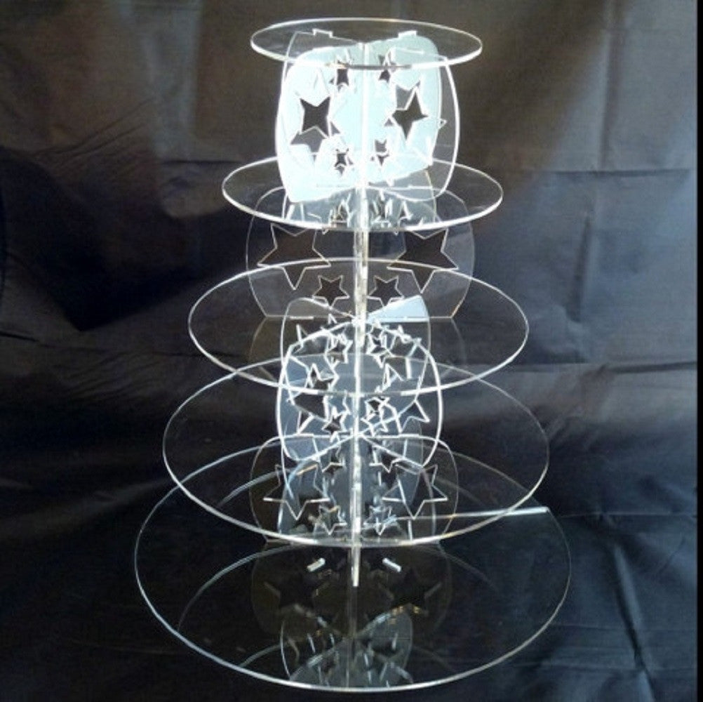 Five Tier Star Design Round Cake Stand