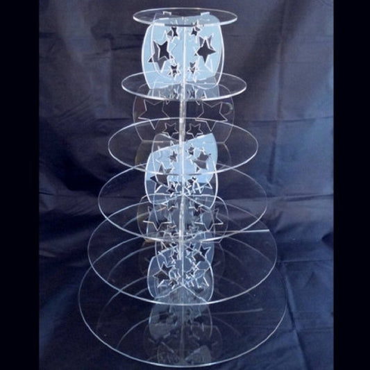 Six Tier Star Design Round Cake Stand