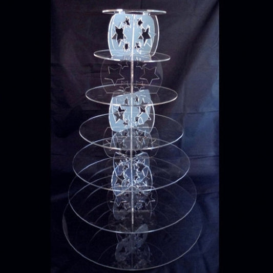 Seven Tier Star Design Round Cake Stand