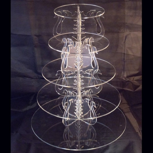 Five Tier Swan Design Round Cake Stand