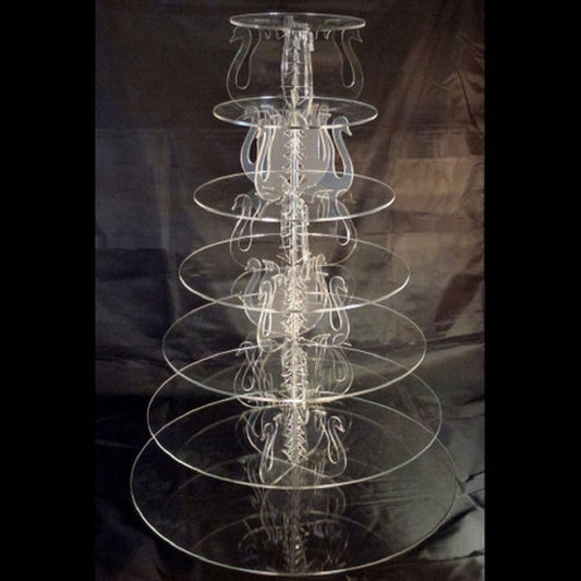 Seven Tier Swan Design Round Cake Stand