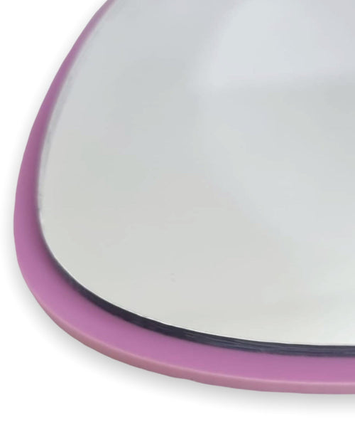 Triangular Pebble Shaped Mirrors with a Colour Frame of your choice & Hooks