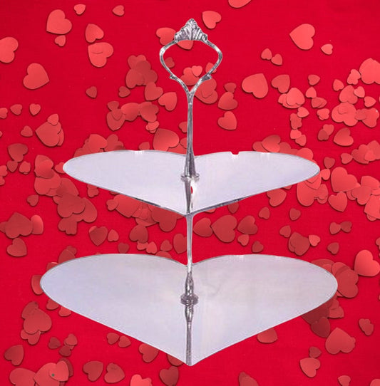 Two Tier Heart Cake Stand