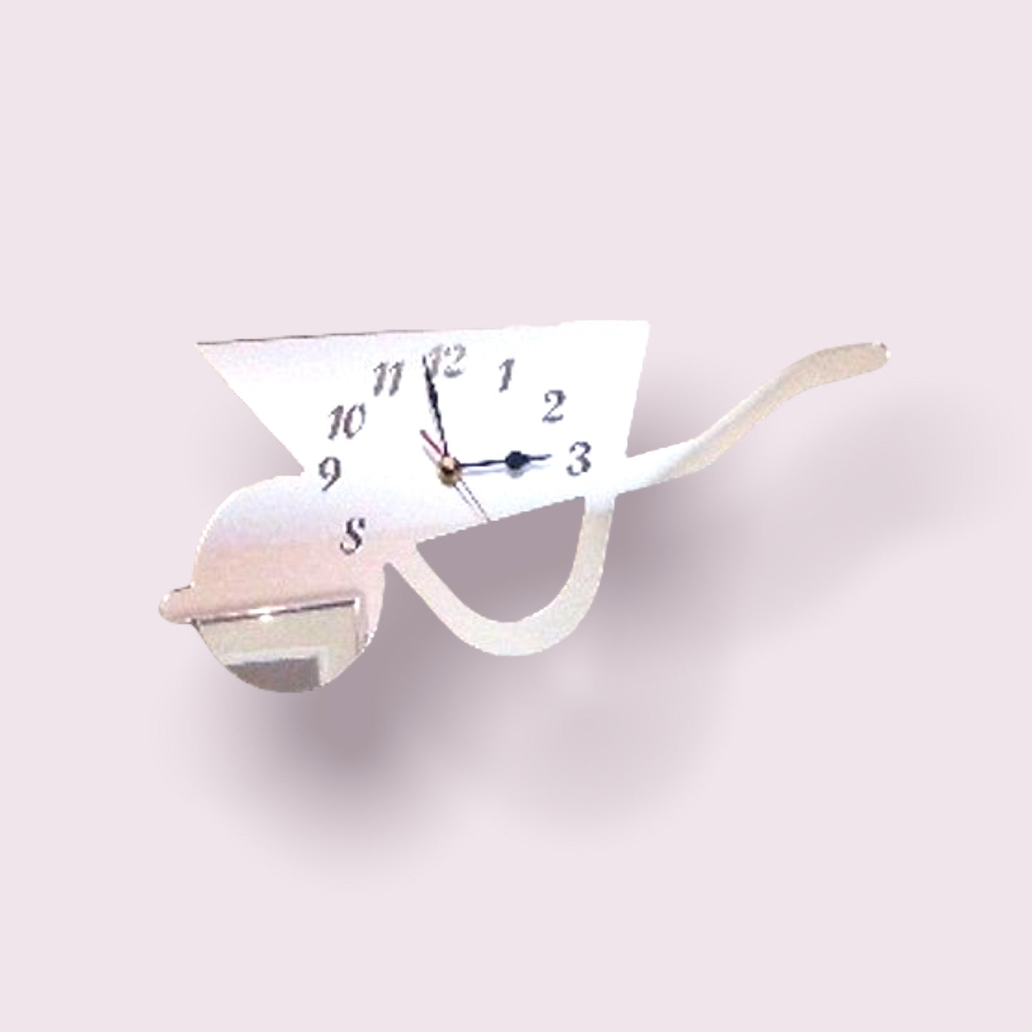 Wheelbarrow Shaped Clocks - Many Colour Choices