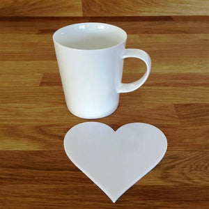 Heart Shaped Coaster Set - White