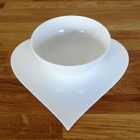 Heart Shaped Placemat Set - White