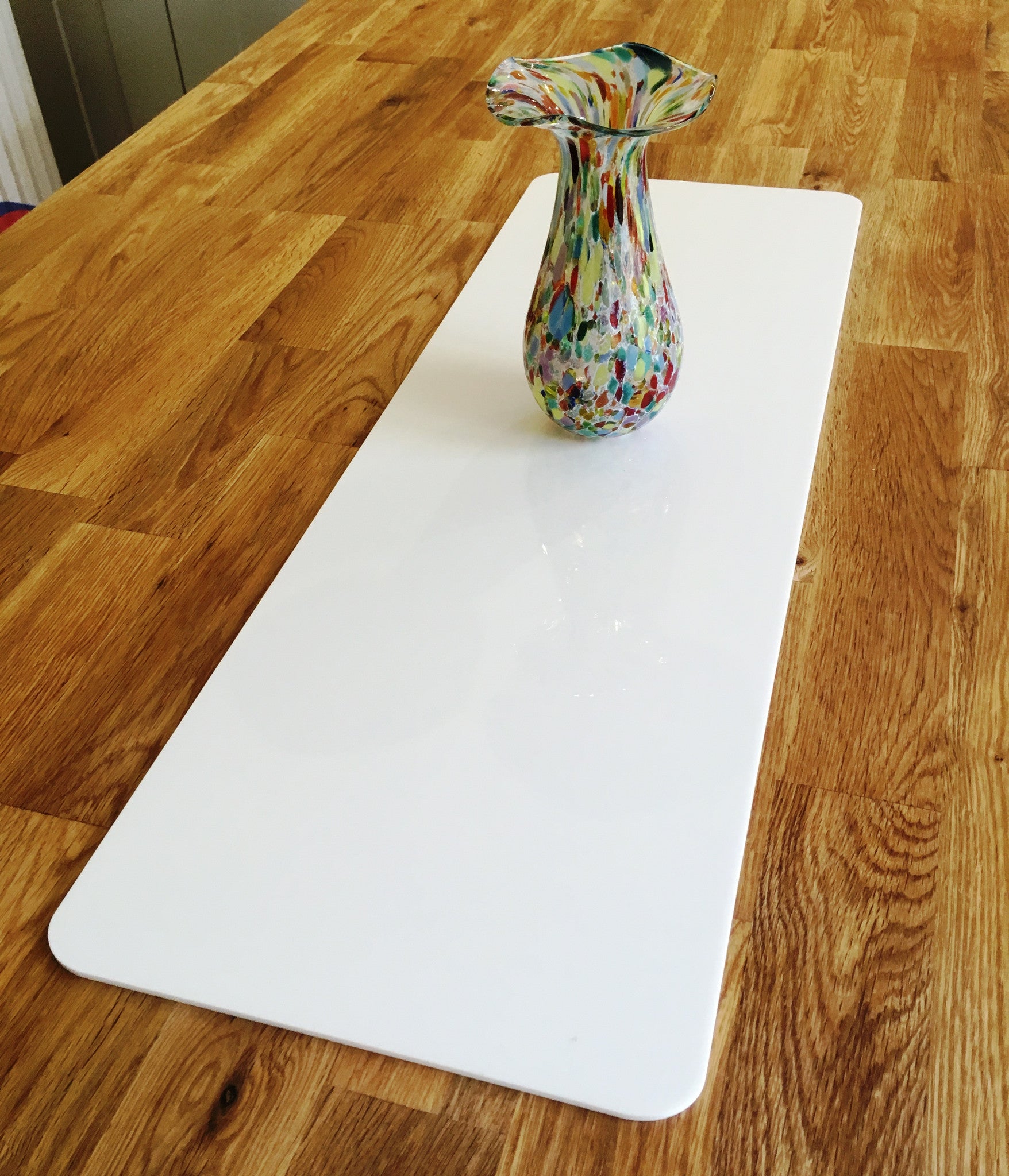 White Rectangular Acrylic Table Runners - Bespoke Sizes Made