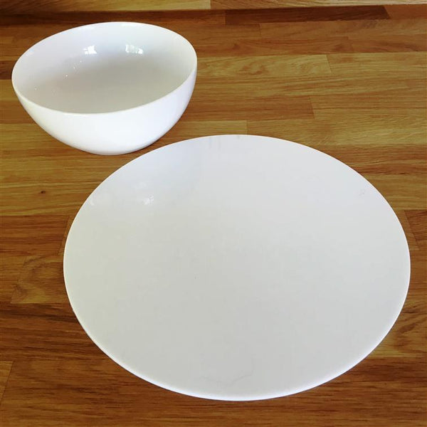 Round Placemat Set - White