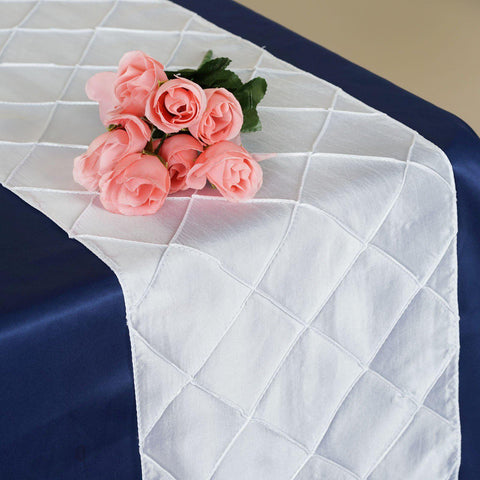 White Pintuck Table Runners