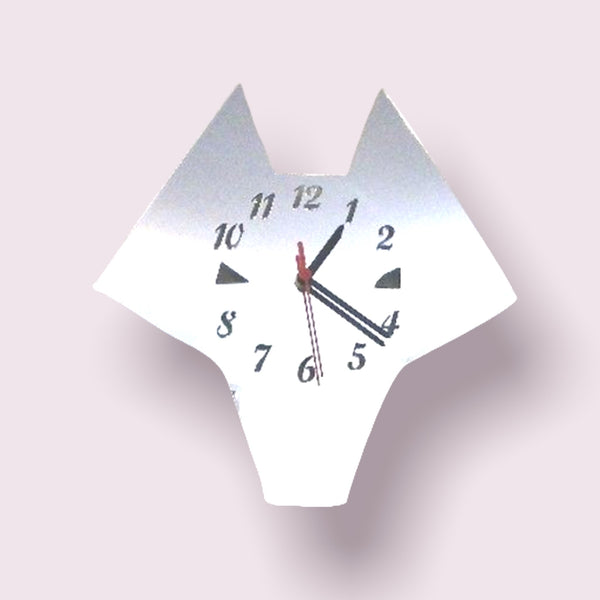 Wolf (WWFC) Shaped Clocks - Many Colour Choices