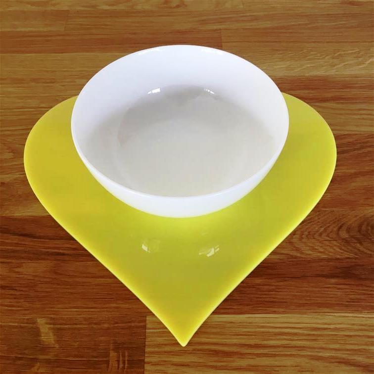 Heart Shaped Placemat Set - Yellow