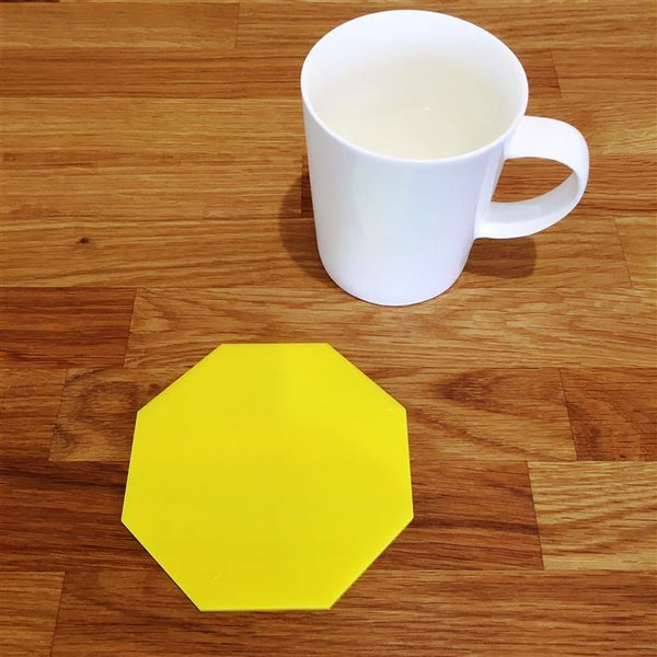 Octagonal Coaster Set - Yellow